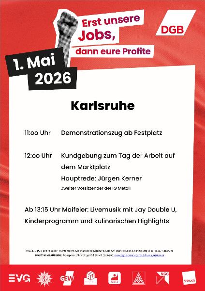 1. Mai 2026 Karlsruhe